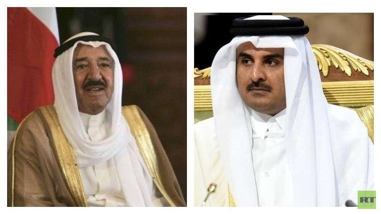 أمير قطر يهاتف نظيره الكويتي للاطمئنان على صحته